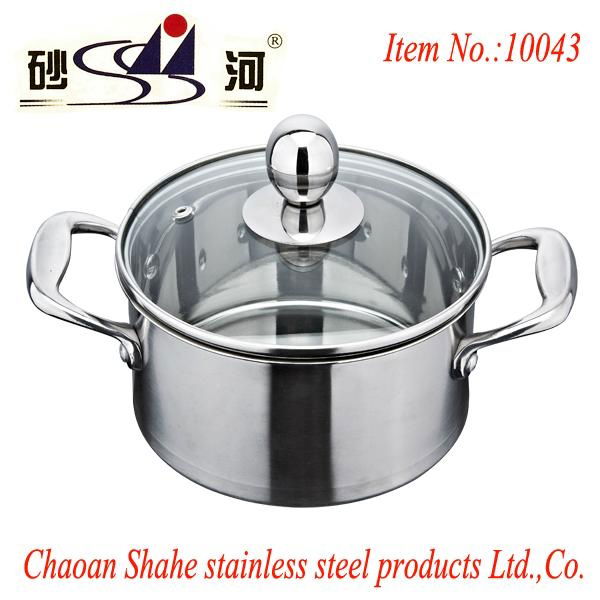 Stainless steel pot，tri ply material steamboat hot pot 3