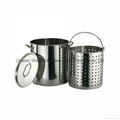 Fried Pot & Drained Basket Steel Turkey Fried Pot for Hospitality Equipment