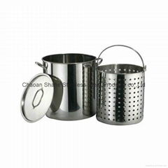 Fried Pot & Drained Basket Steel Turkey Fried Pot for Hospitality Equipment