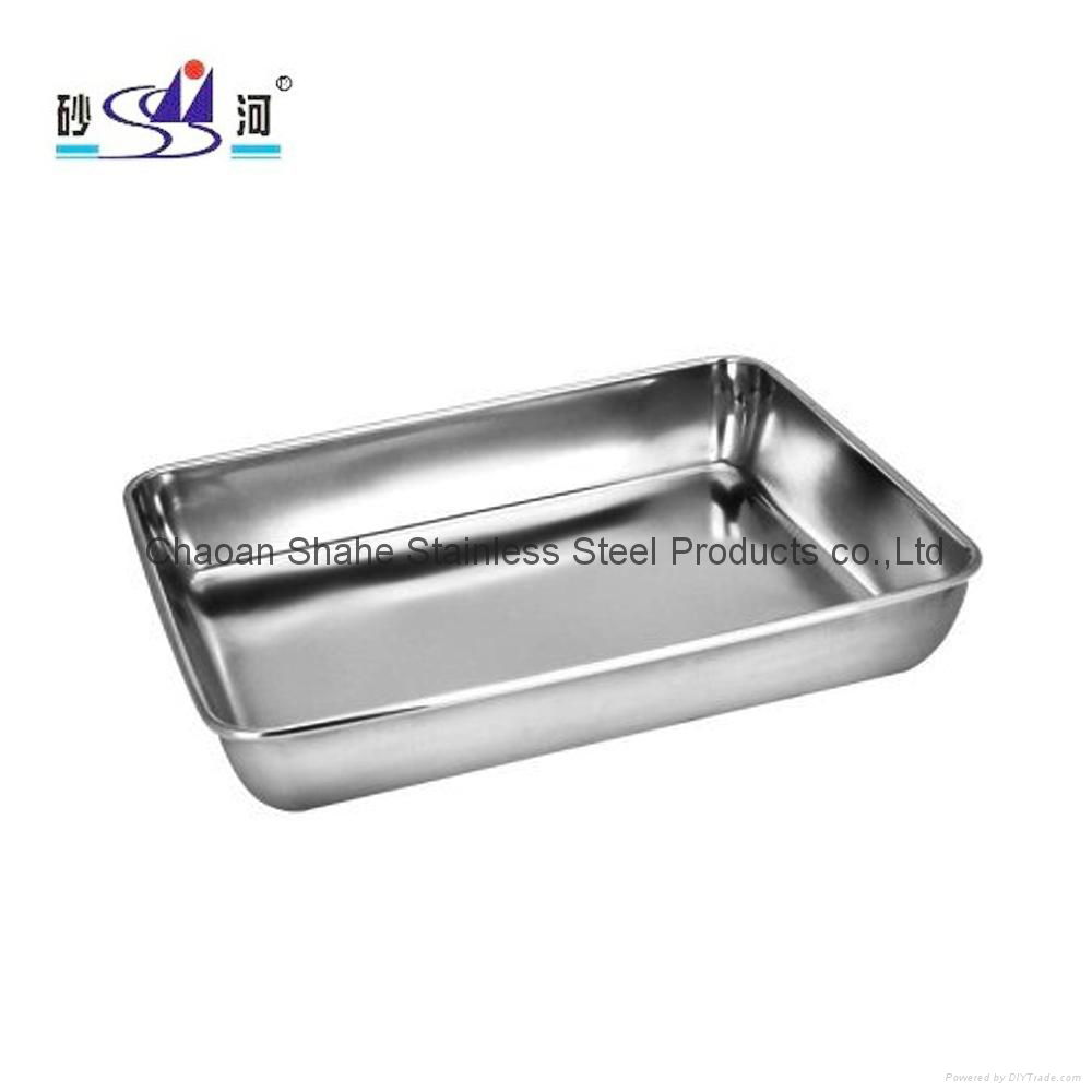 Restaurant & Hotel Rectangular Stainless Steel Towel Serving Tray Tableware 2