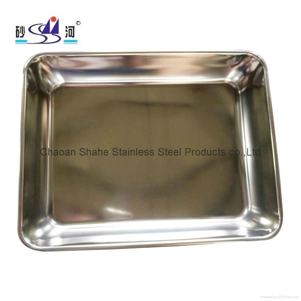 Restaurant & Hotel Rectangular Stainless Steel Towel Serving Tray Tableware 3