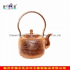 Copper Kung Fu teapot for Leisure time Tea house articles