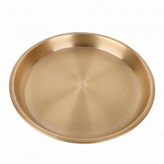 砂河加厚銅盤器紫銅銅盤子銅器餐盤圓銅盤銅盤銅雞盤多規格