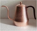 Hand-made hammered pattern copper coffee pot  1