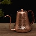 Hand-made hammered pattern copper coffee pot  2