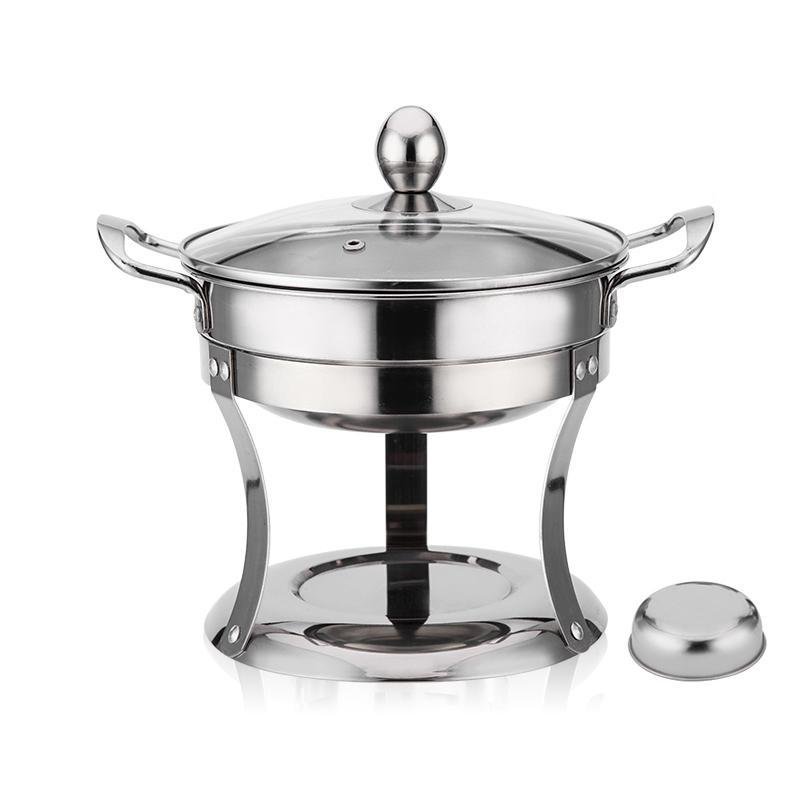 Restaurant Store Cheap Price Sell Stainless Steel hot pot with stand cookingware