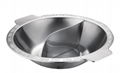 Cooking Ware Stainless Steel Double-Flavor Pot Hot Pot With Divider yuanyang pot