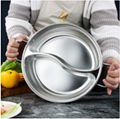 Hot sale cook ware Stretch Stainless Steel Yin yang Hot Pot With Glass Lid