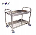 Hotel Kitchen Restaurant s/s 2 Tiers Plate Dish Garbage Collection Trolley 1