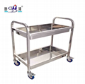 Hotel Kitchen Restaurant s/s 2 Tiers Plate Dish Garbage Collection Trolley