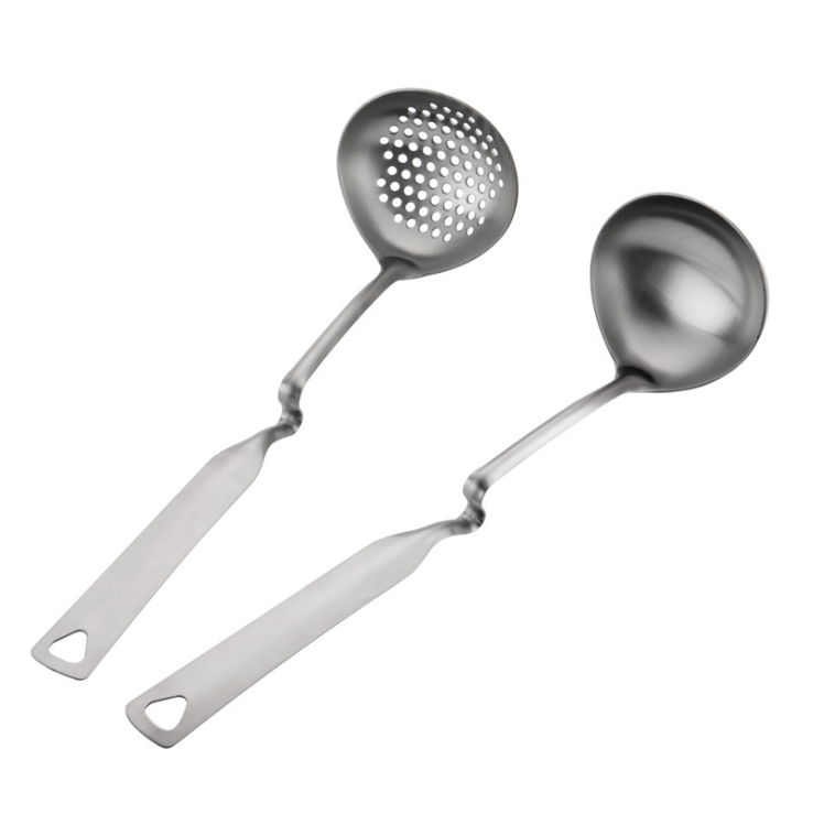 Tableware stainless steel slotted spoon soup spoon strainer ladle colander 3