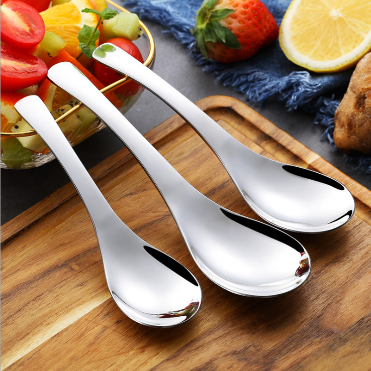 table stainless steel soup scoop 18-8 soup spoon with difficult to rust