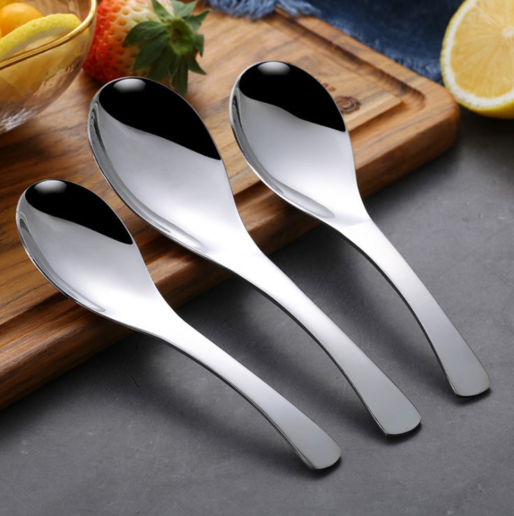 table stainless steel soup scoop 18-8 soup spoon with difficult to rust 3