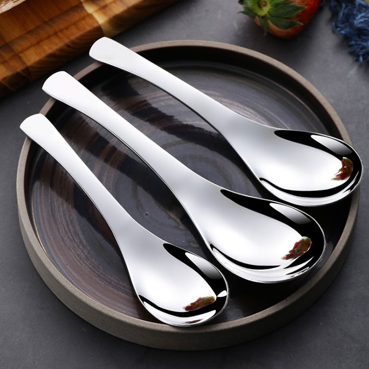 table stainless steel soup scoop 18-8 soup spoon with difficult to rust 5