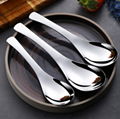 table stainless steel soup scoop 18-8 soup spoon with difficult to rust