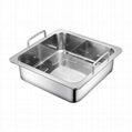 Cooking high quality Stainless Steel Pot with Partition (3 Compartment)