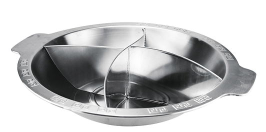 Hight quality Cooking Stainless Steel hot pot with Partitions (4 Compartment) 5