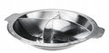 Hight quality Cooking Stainless Steel hot pot with Partitions (4 Compartment)