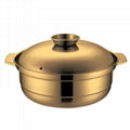 2021 Wholesale Cook ware Food Heating Pot 2 Compartment Hot Pot