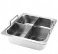 Square Stainless Steel Pot with Partition (2 Compartment)  Cooking Utensils 9