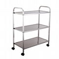 Hotel Hot pot Restaurant Trolley Cart Kitchen Stainless Steel 3 Tier Trolley 