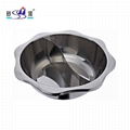 Cookware Stainless steel Sun shape yin yang hot pot for Hot pot Restaurant