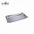 S/S Display cabinet tray rectangular square food serving tray tableware