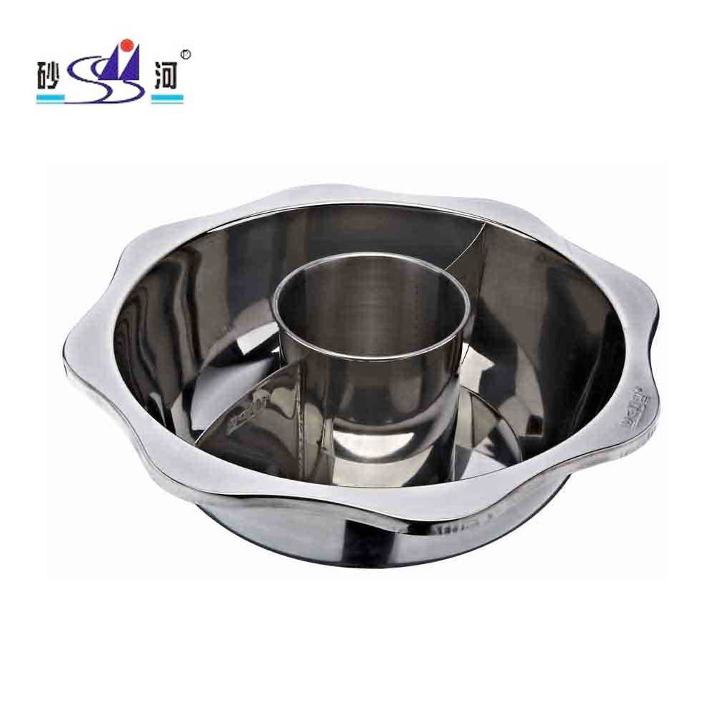 s/s kitchen cooking pan with Central pot & bulkhead hot pot Use for Gas oven 2