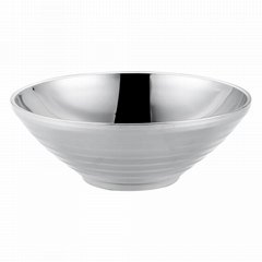 Tableware Commercial s/s horn double-layer bowl household daily necessities