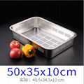 Hotel Restaurant Food Pans Container Kitchenware S/S Material Drainage Trays