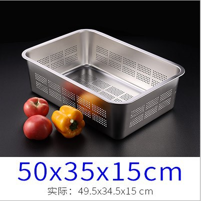 餐具不锈钢方盘平底沥水托盘冲孔盘家庭酒楼食堂宾馆用品 5
