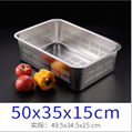 Hotel Restaurant Food Pans Container Kitchenware S/S Material Drainage Trays 5
