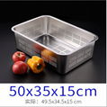 Hotel Restaurant Food Pans Container Kitchenware S/S Material Drainage Trays