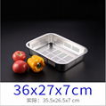 Hotel Restaurant Food Pans Container Kitchenware S/S Material Drainage Trays 6