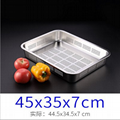 Hotel Restaurant Food Pans Container Kitchenware S/S Material Drainage Trays 8