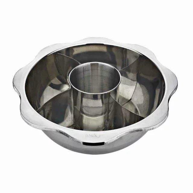 kitchenware s/s  stock pot stock with centre pot & divider into five parts 2
