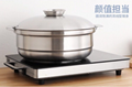 厂家不锈钢深汤锅商用加厚双耳白钢锅大容量电磁炉复底汤煲订制