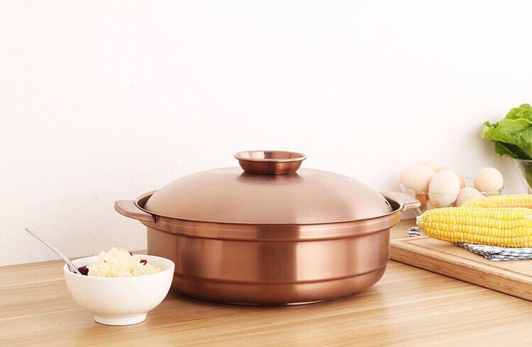 Stainless steel plain broth fire pot（fondue）small lot order available 3