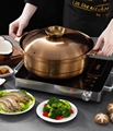 Stainless steel plain broth fire pot（fondue）small lot order available 1