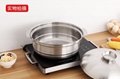 Stainless steel plain broth fire pot（fondue）small lot order available 11