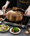 stainless steel kitchen storage soup casserole cookware chinese fire pots  2
