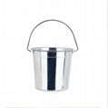 stainless steel metal french fries pails for western restaurant,made in China
