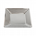 s/s tableware square luxury tray hammer point rectangular square tray