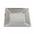 s/s tableware square luxury tray hammer point rectangular square tray 1