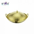 Cooking utensils double handle copper pot with lid kitchen brass soup bowl 3