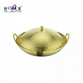 Cooking utensils double handle copper pot with lid kitchen brass soup bowl