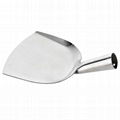 Restaurant Stainless Steel Wok Shovel, Wooden Handle Cooking Kitchen Utensils