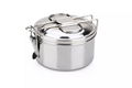 source wholesale stainless steel round 2 layer tiffin lunch box, food container 