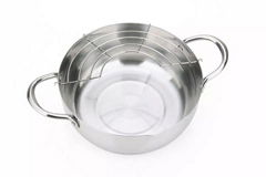 kitchen deep fry pan with oil drip drainer rack kitchen cooking