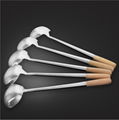 Stainless Steel Wok Ladle with Wood Handle/Chinese Wok Scoop Spoon